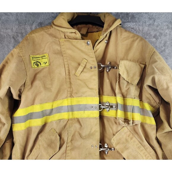 Morning Pride Firefighter Turn Out 44C 29/35L 34S Vintage Set with Boots Gloves - Picture 11 of 16